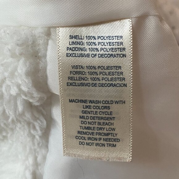 Oshkosh B'gosh Baby One-Piece Snowsuit White Silver Quilted Star Snow-12mos - Picture 12 of 12